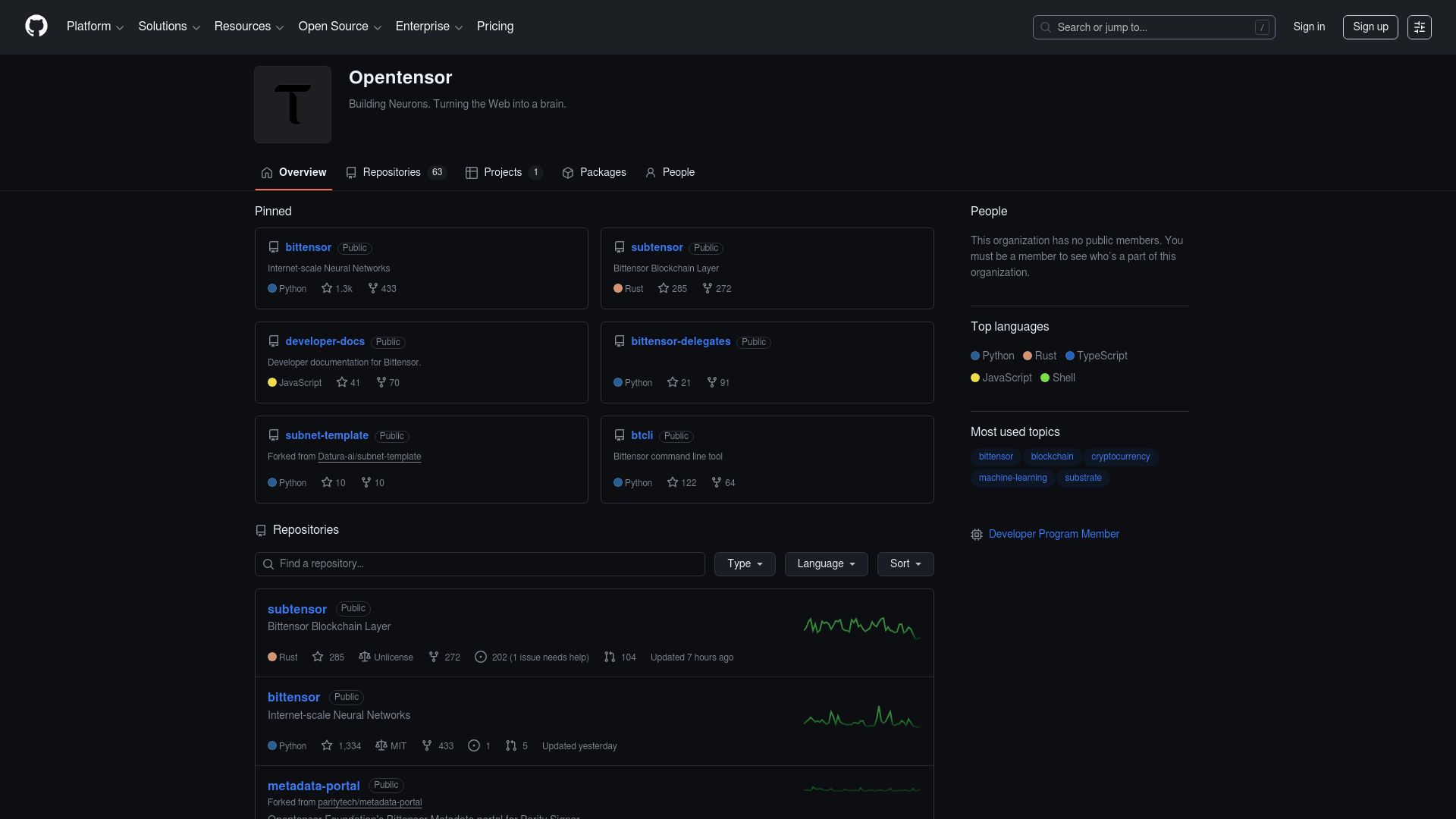 OpenTensor Github Preview