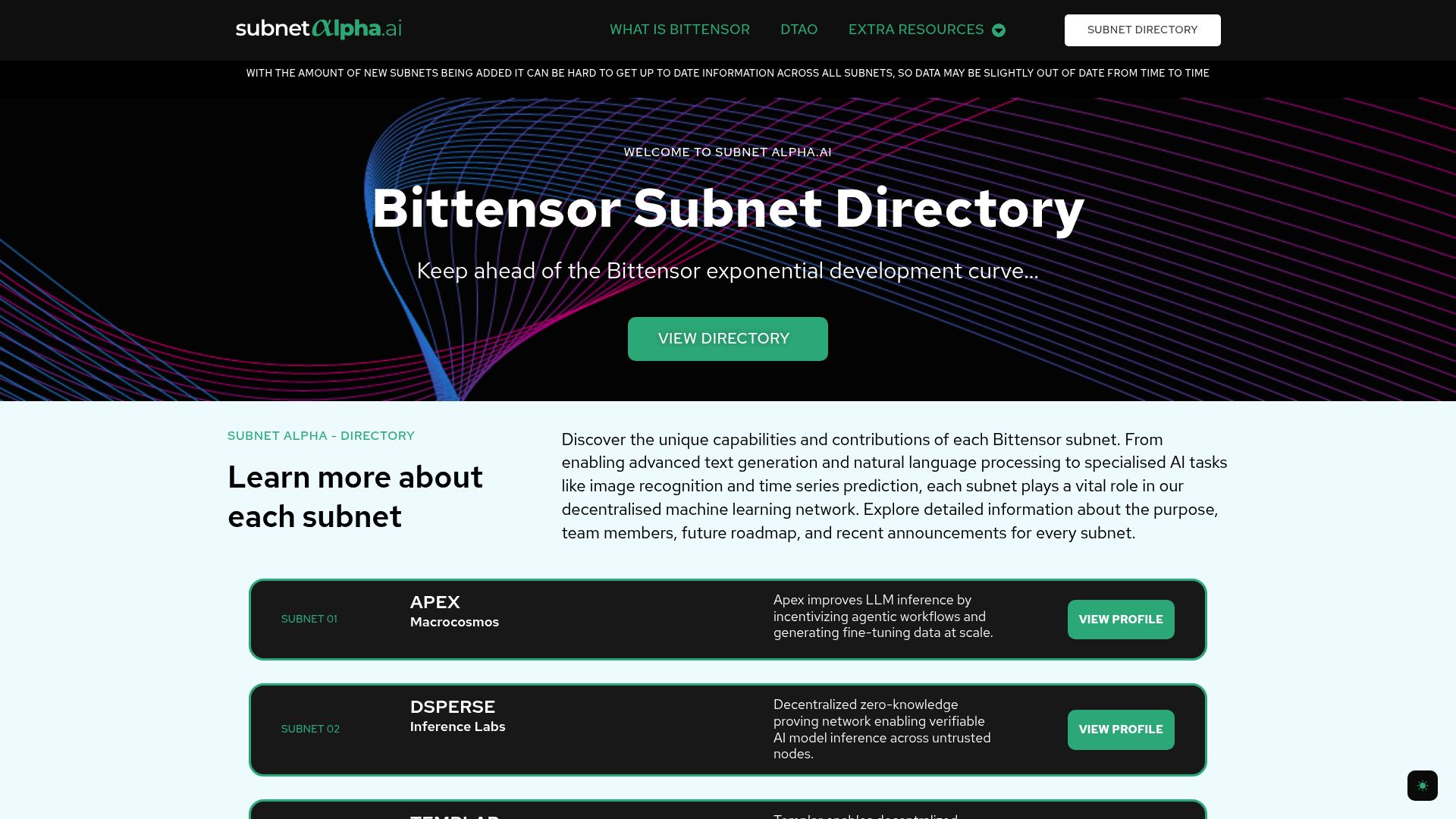 Subnet Alpha Preview